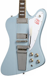 Guitarra electrica retro rock Epiphone 1963 Firebird V With Mastro Vibrola - Frost blue
