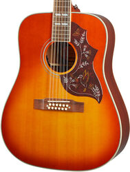 Guitarra folk Epiphone Inspired by Gibson Hummingbird 12-String - Aged cherry sunburst