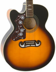 Guitarra folk para zurdos Epiphone Modern J-200 EC Studio LH - Vintage sunburst