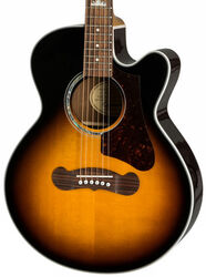 Guitarra folk Epiphone J-200 EC Studio Parlor - Vintage sunburst