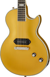 Guitarra eléctrica de corte único. Epiphone Jared James Nichols Gold Glory Les Paul Custom Ltd - Double gold vintage aged