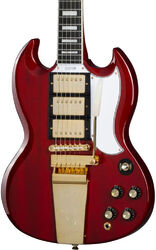 Guitarra eléctrica de autor Epiphone Joe Bonamassa 1963 SG Custom - Dark wine red