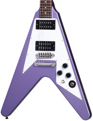 Guitarra eléctrica de autor Epiphone Kirk Hammett 1979 Flying V - Purple metallic