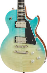 Guitarra eléctrica de corte único. Epiphone Les Paul Modern Figured - Caribbean blue fade