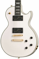Guitarra eléctrica de corte único. Epiphone Matt Heafy Les Paul Custom Origins - Bone white