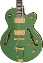 Guitarra eléctrica semi caja Epiphone Uptown Kat ES - Emerald green metallic