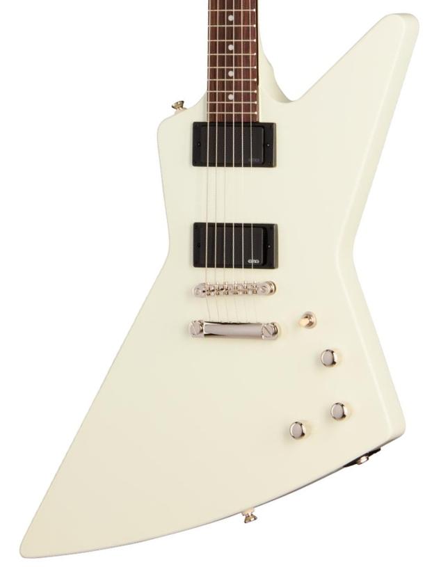 Guitarra electrica metalica Epiphone IBG Explorer 80s - Classic White