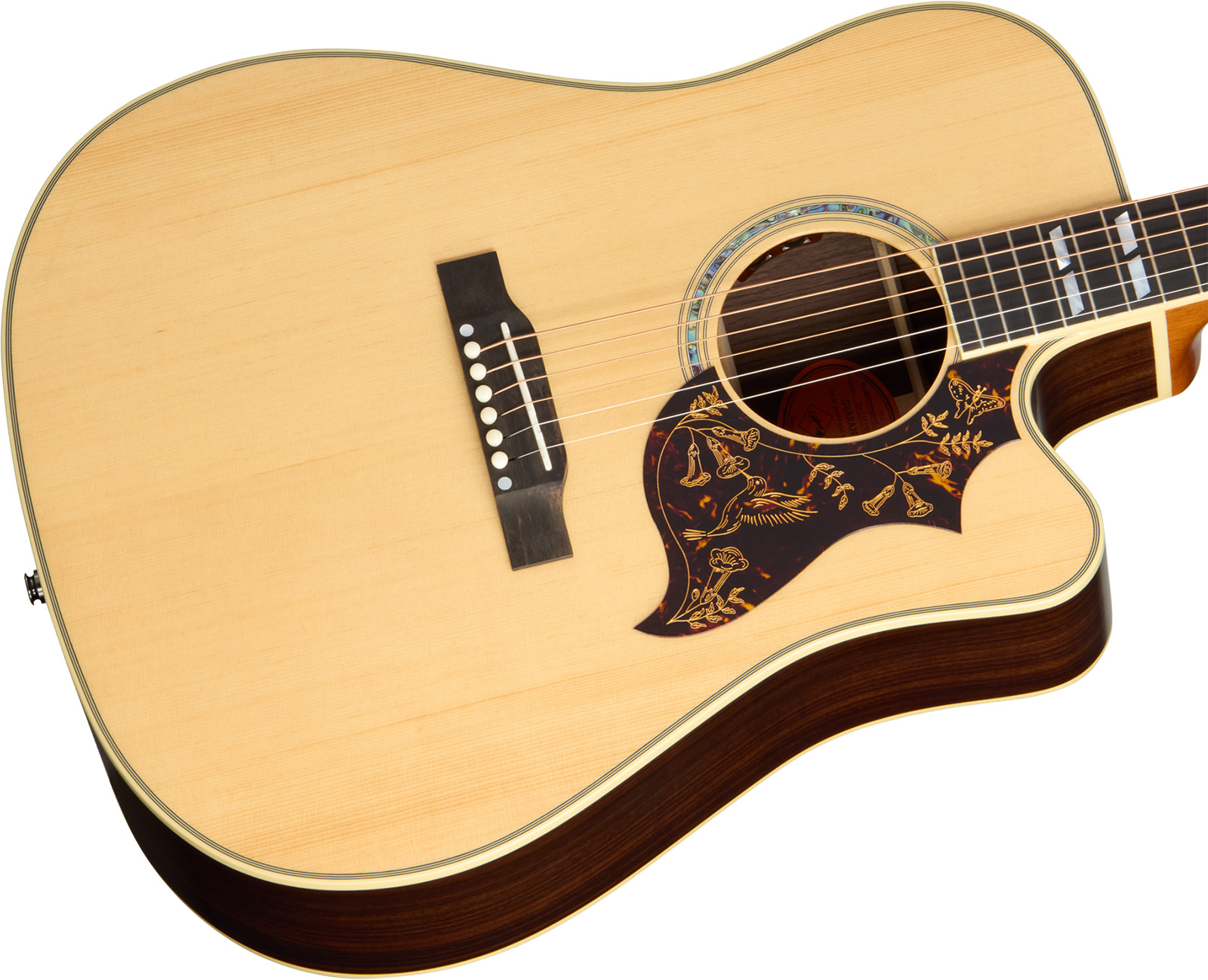 Epiphone Hummingbird Deluxe Ec Inspired By Gibson Dreadnought Cw Epicea Palissandre Eb - Natural - Guitarra folk - Variation 2