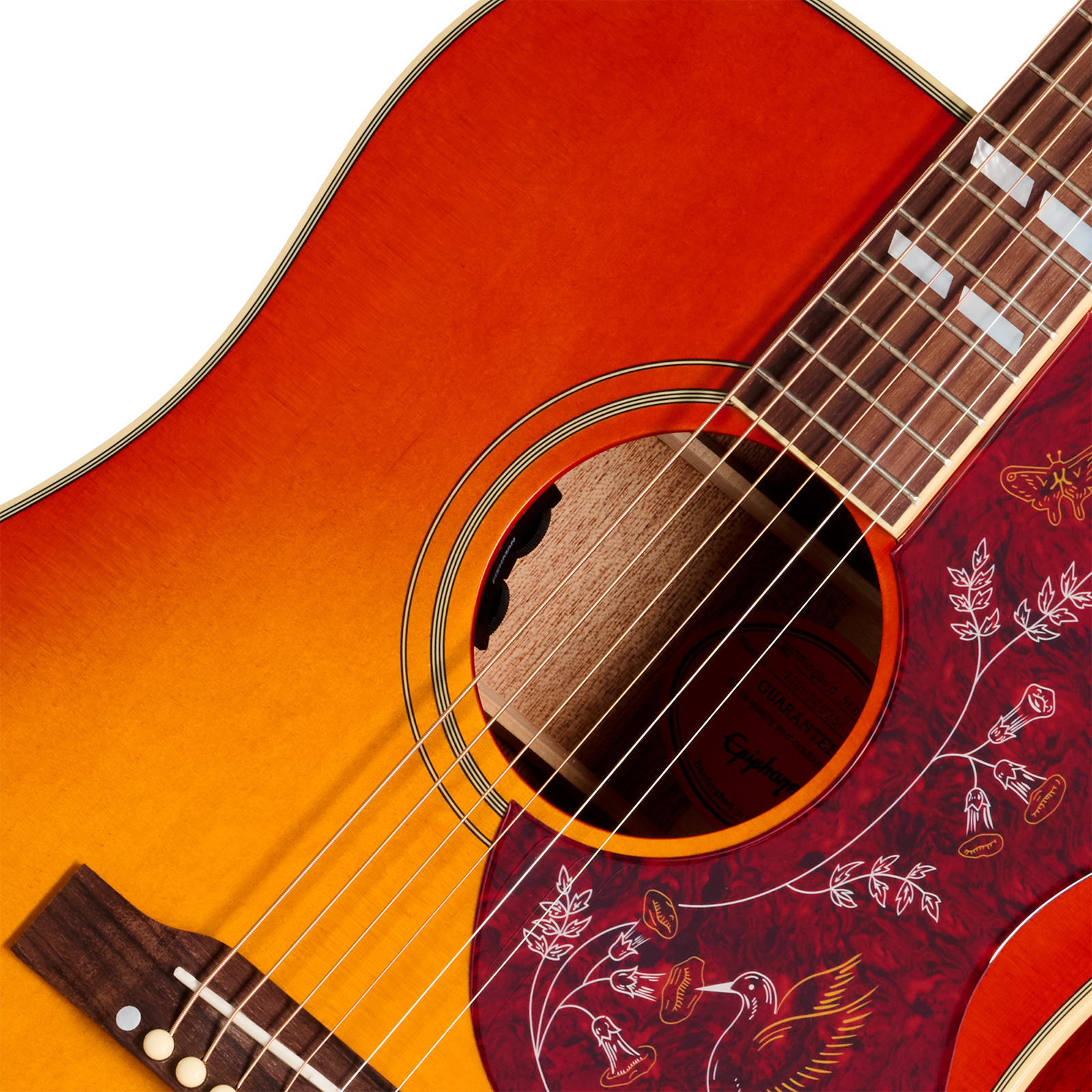 Epiphone Hummingbird Standard Ibg Dreadnought Epicea Acajou Rw - Cherry Sunburst - Guitarra folk - Variation 2