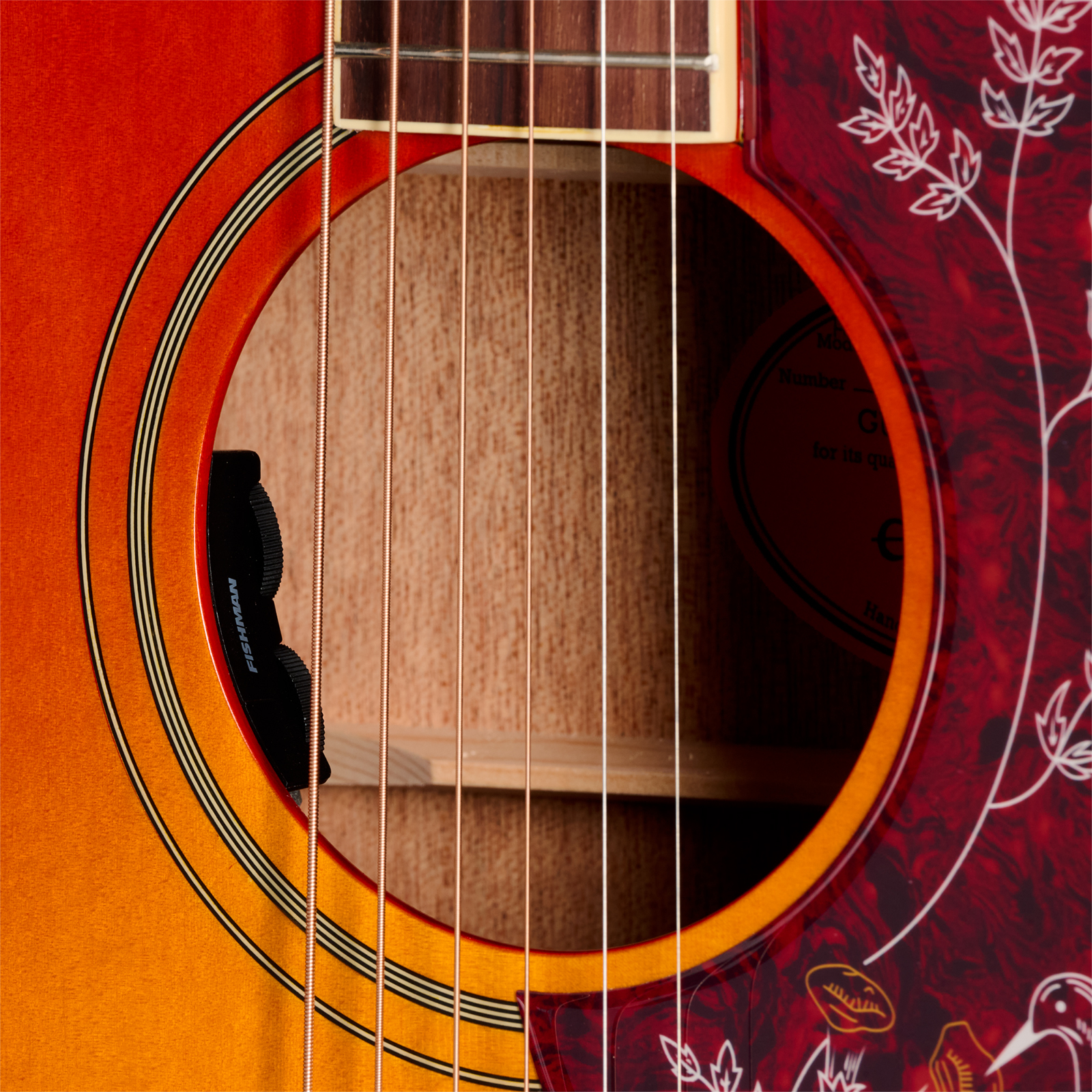 Epiphone Hummingbird Standard Ibg Dreadnought Epicea Acajou Rw - Cherry Sunburst - Guitarra folk - Variation 4