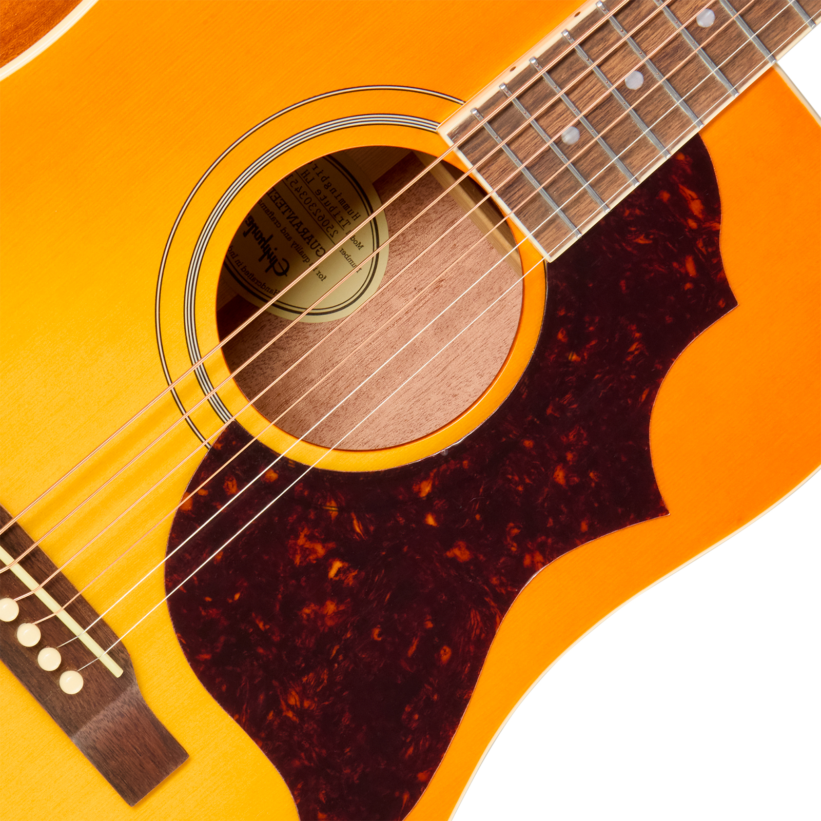Epiphone Hummingbird Tribute Dreadnought Shsc Epicea Acajou Lau - Heritage Sunburst - Guitarra folk - Variation 2