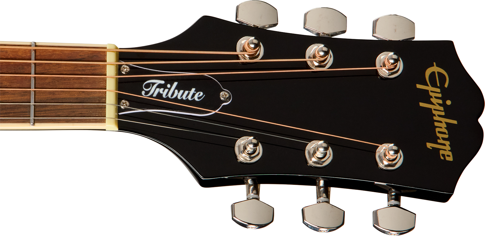 Epiphone Hummingbird Tribute Dreadnought Shsc Epicea Acajou Lau - Ebony - Guitarra folk - Variation 4