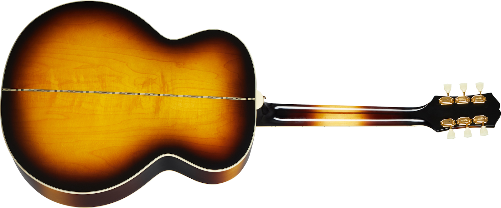Epiphone J-200 Inspired By Gibson Jumbo Epicea Erable Lau - Aged Vintage Sunburst - Guitarra electro acustica - Variation 1