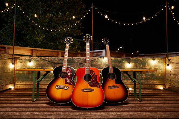 Epiphone J-200 Inspired By Gibson Jumbo Epicea Erable Lau - Aged Vintage Sunburst - Guitarra electro acustica - Variation 3