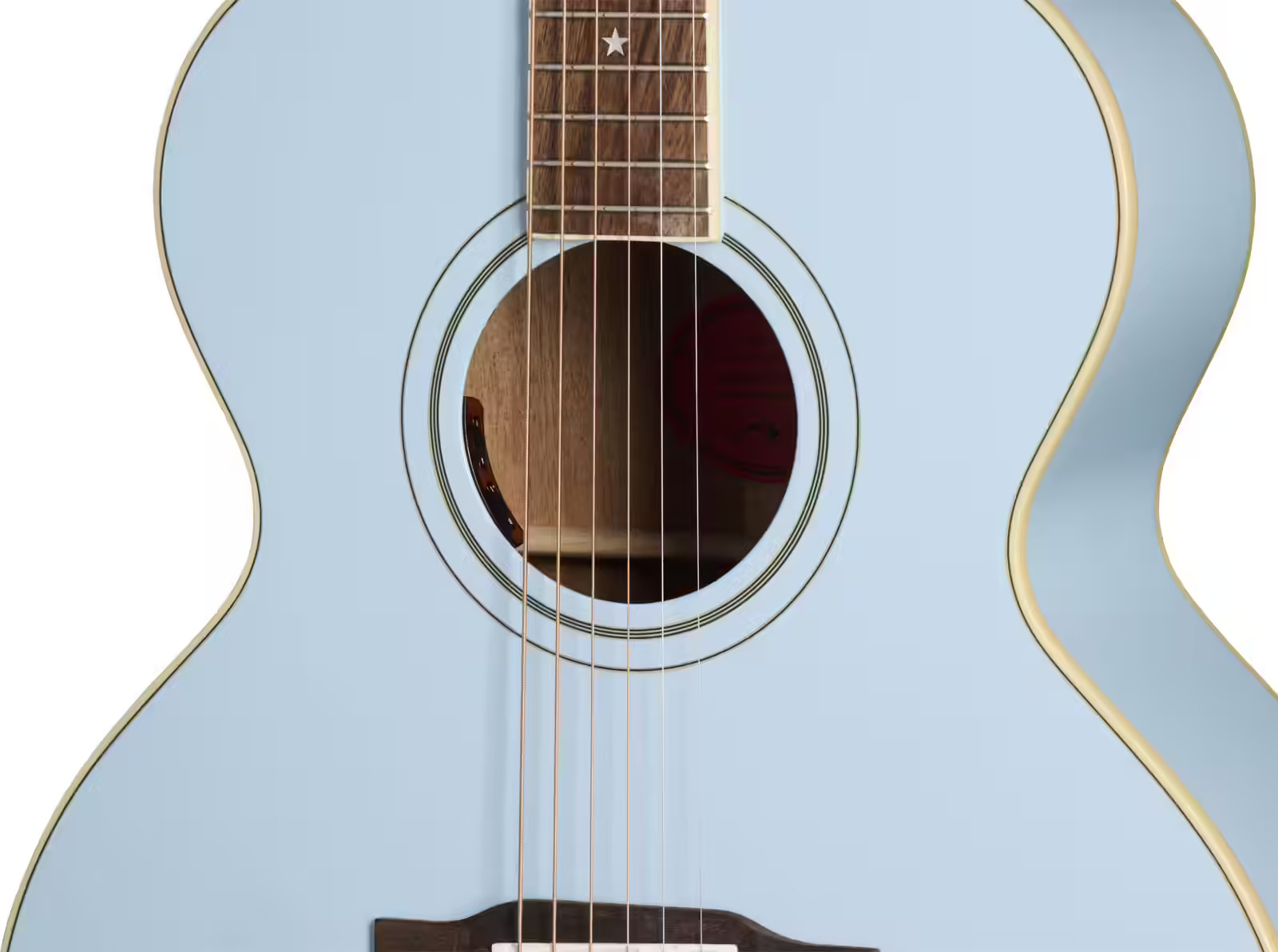 Epiphone J180 Ls Inspired By Jumbo Epicea Acajou Lau - Frost Blue - Guitarra folk - Variation 2