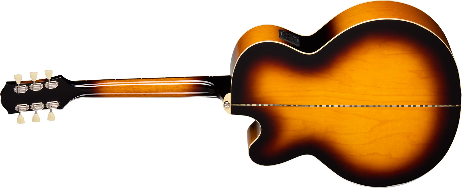 Epiphone J200 Studio Ec Ibg Jumbo Cw Epicea Acajou Rw - Vintage Sunburst - Guitarra folk - Variation 1