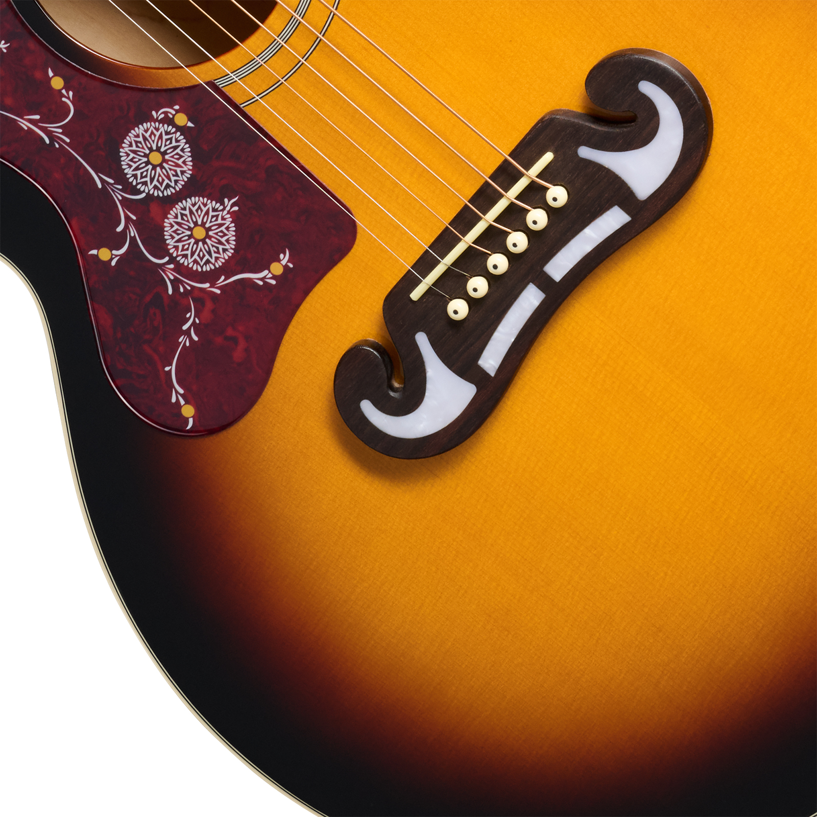 Epiphone J200 Studio Lh Gaucher Ibg Jumbo Epicea Acajou Rw - Vintage Sunburst - Guitarra folk - Variation 3