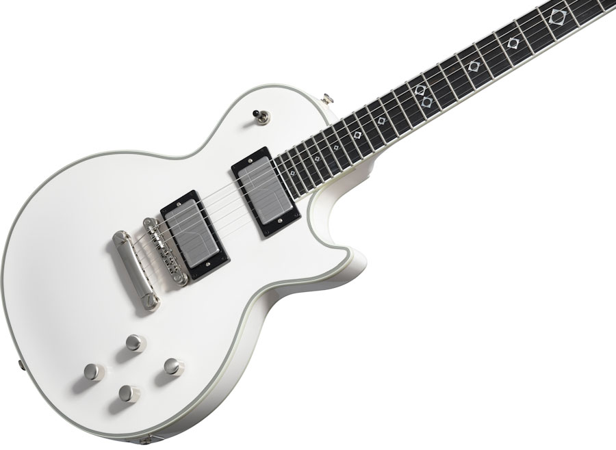 Epiphone Jerry Cantrell Les Paul Custom Prophecy Signature 2h Fishman Fluence Classic Ht Eb - Bone White - Guitarra eléctrica de corte único. - Variat