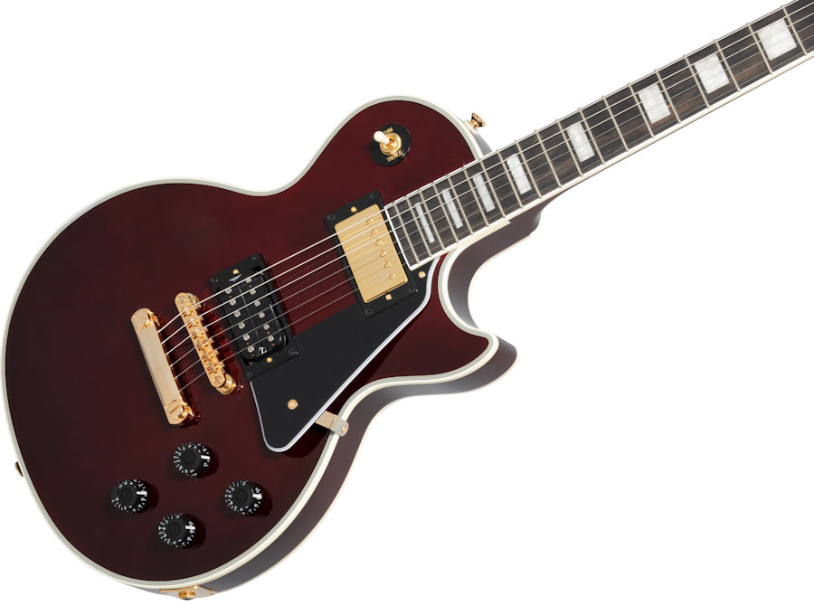Epiphone Jerry Cantrell Les Paul Custom Wino Signature 2h Ht Eb - Wine Red - Guitarra eléctrica de corte único. - Variation 3