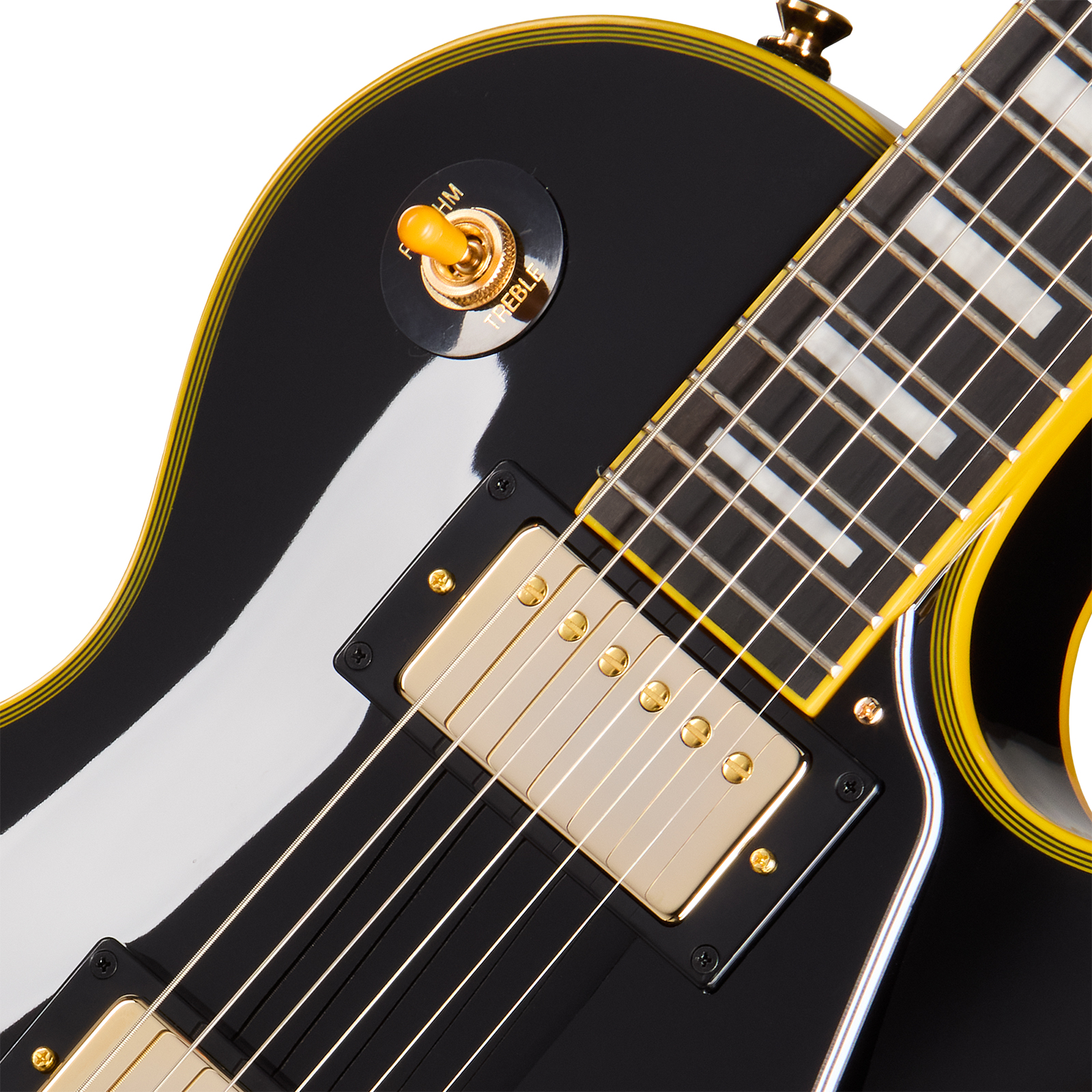 Epiphone Joe Bonamassa Les Paul Custom 1959 Bigsby Ltd Signature 2h Trem Ebo - Antique Ebony - Guitarra eléctrica de corte único. - Variation 2