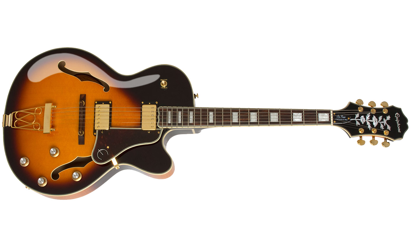 Epiphone Joe Pass Emperor Ii Pro 2018 Signature Hh Ht Pf - Vintage Sunburst - Guitarra elécrica Jazz cuerpo acústico - Variation 1