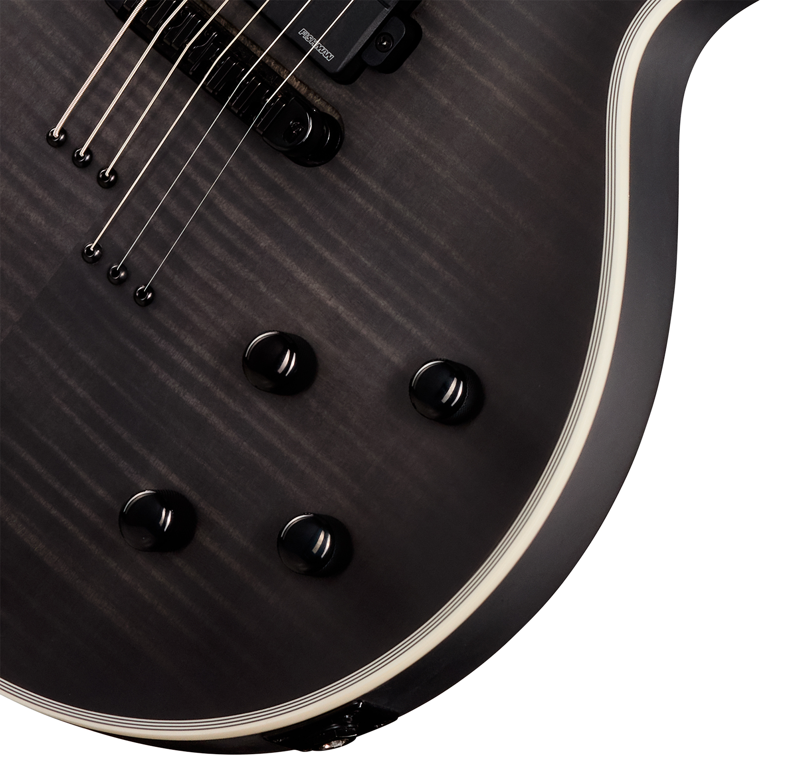 Epiphone Les Paul Baritone Prophecy Modern 2h Fishman Fluence Ht Eb - Obsidian Storm Satin - Guitarra eléctrica barítono - Variation 3