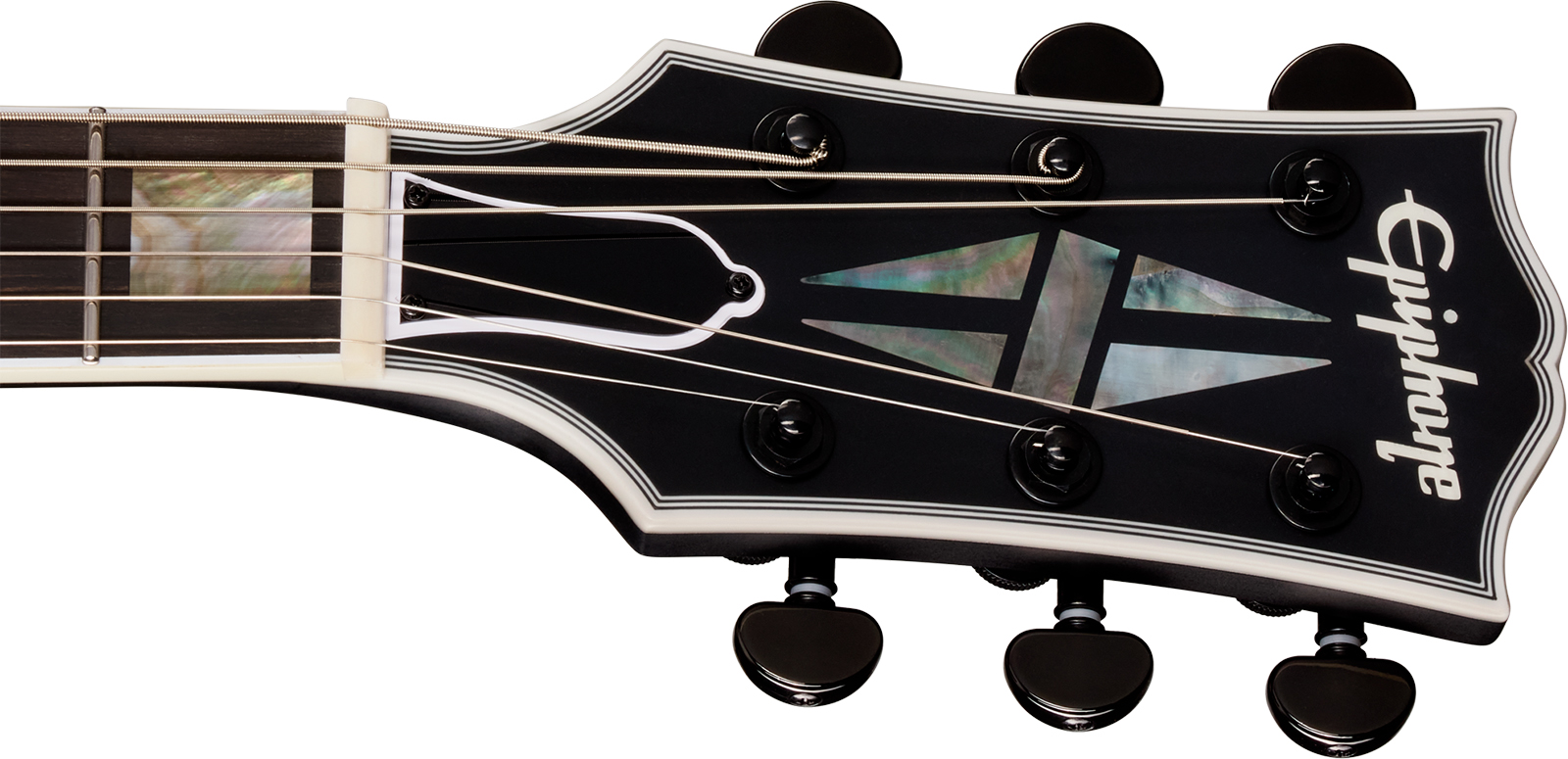 Epiphone Les Paul Baritone Prophecy Modern 2h Fishman Fluence Ht Eb - Obsidian Storm Satin - Guitarra eléctrica barítono - Variation 5
