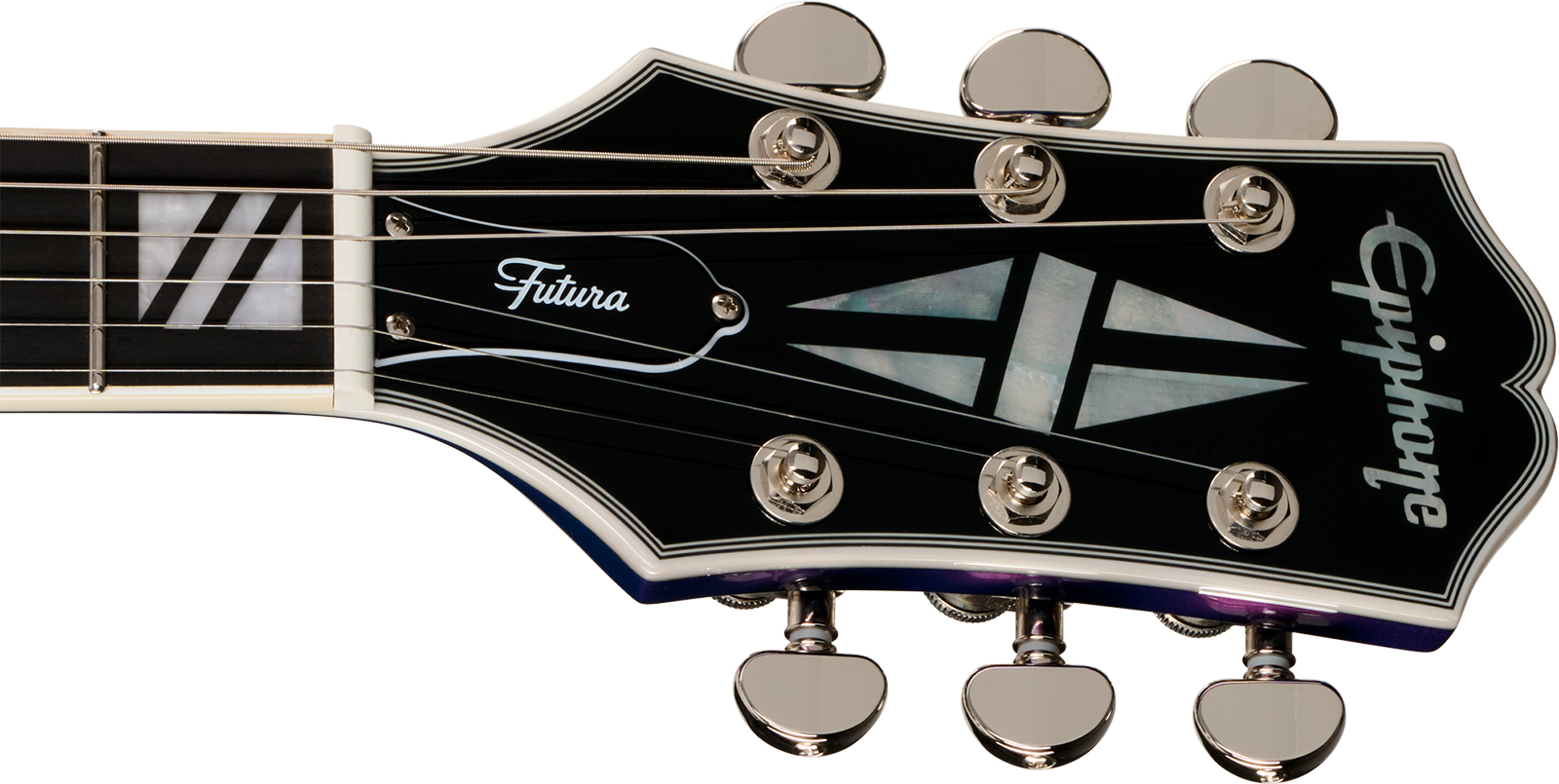 Epiphone Les Paul Custom Futura Ibg 2h Ht Eb - Twilight Shift - Guitarra eléctrica de corte único. - Variation 5