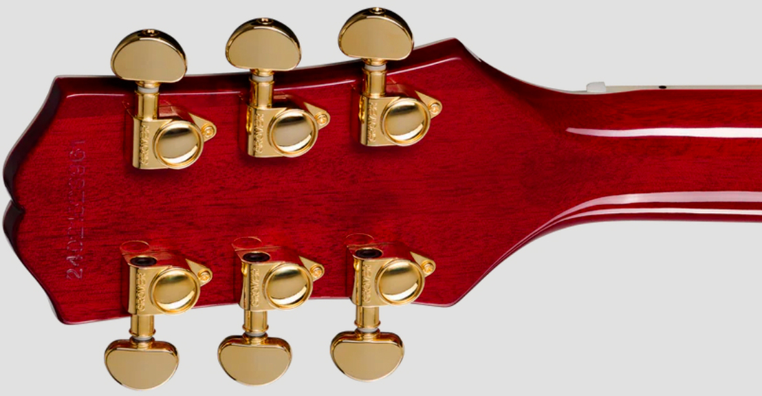 Epiphone Les Paul Custom Ibg Ltd 2h Ht Eb - Heritage Cherry Sunburst - Guitarra eléctrica de corte único. - Variation 4