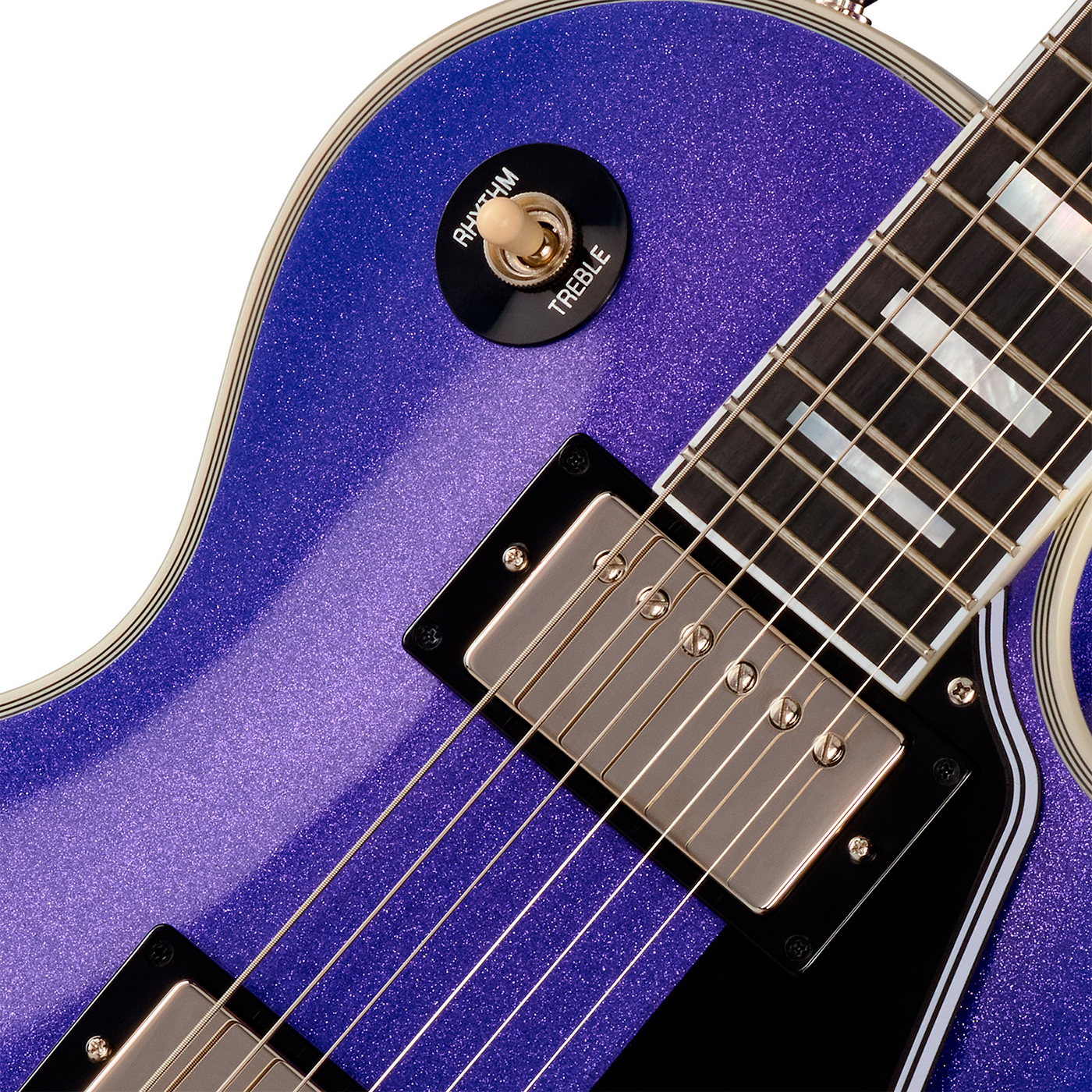 Epiphone Les Paul Custom Igc 2h Gibson Ht Eb - Amethyst Sparkle - Guitarra eléctrica de corte único. - Variation 2