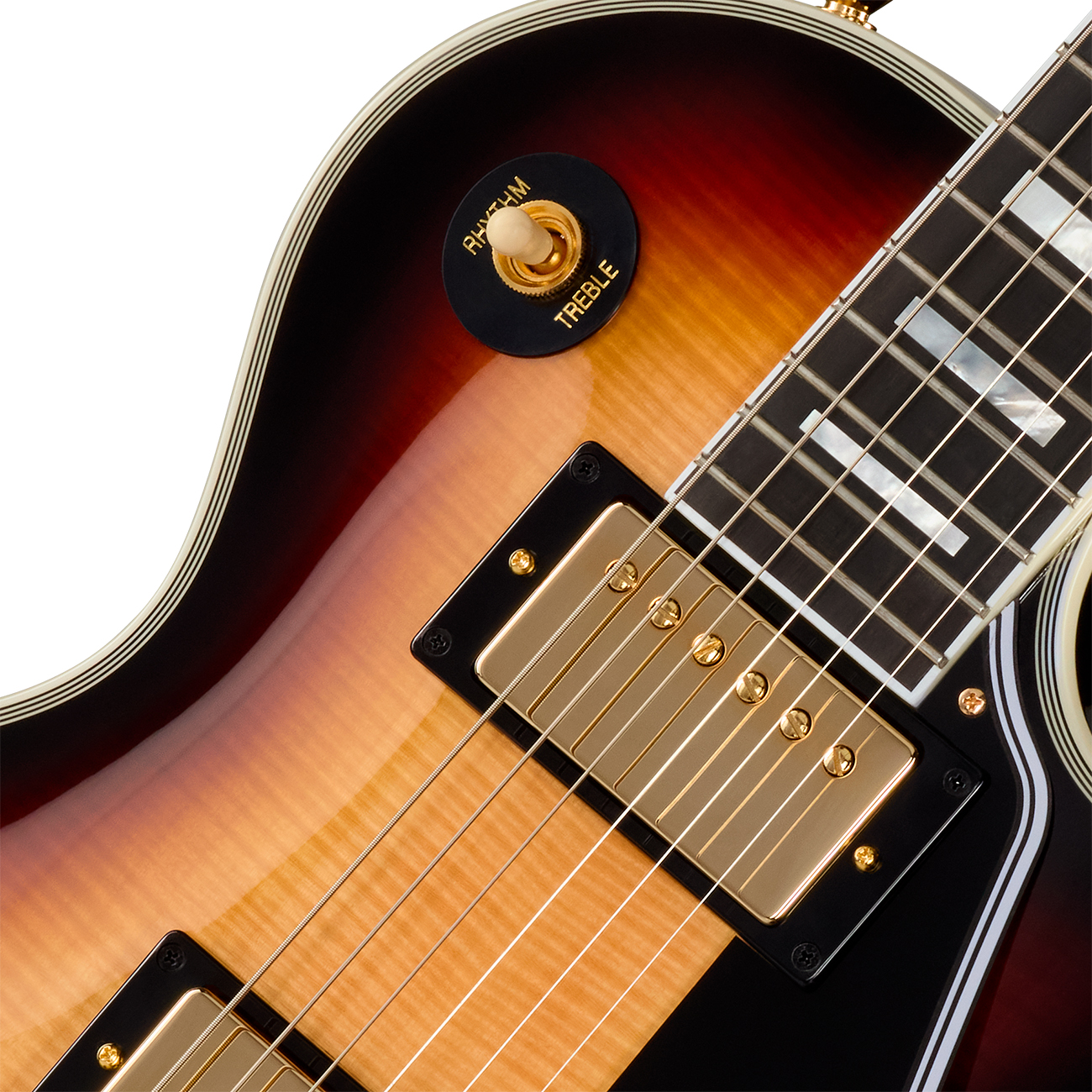 Epiphone Les Paul Custom Igc 2h Gibson Ht Eb - Sedona Burst - Guitarra eléctrica de corte único. - Variation 2