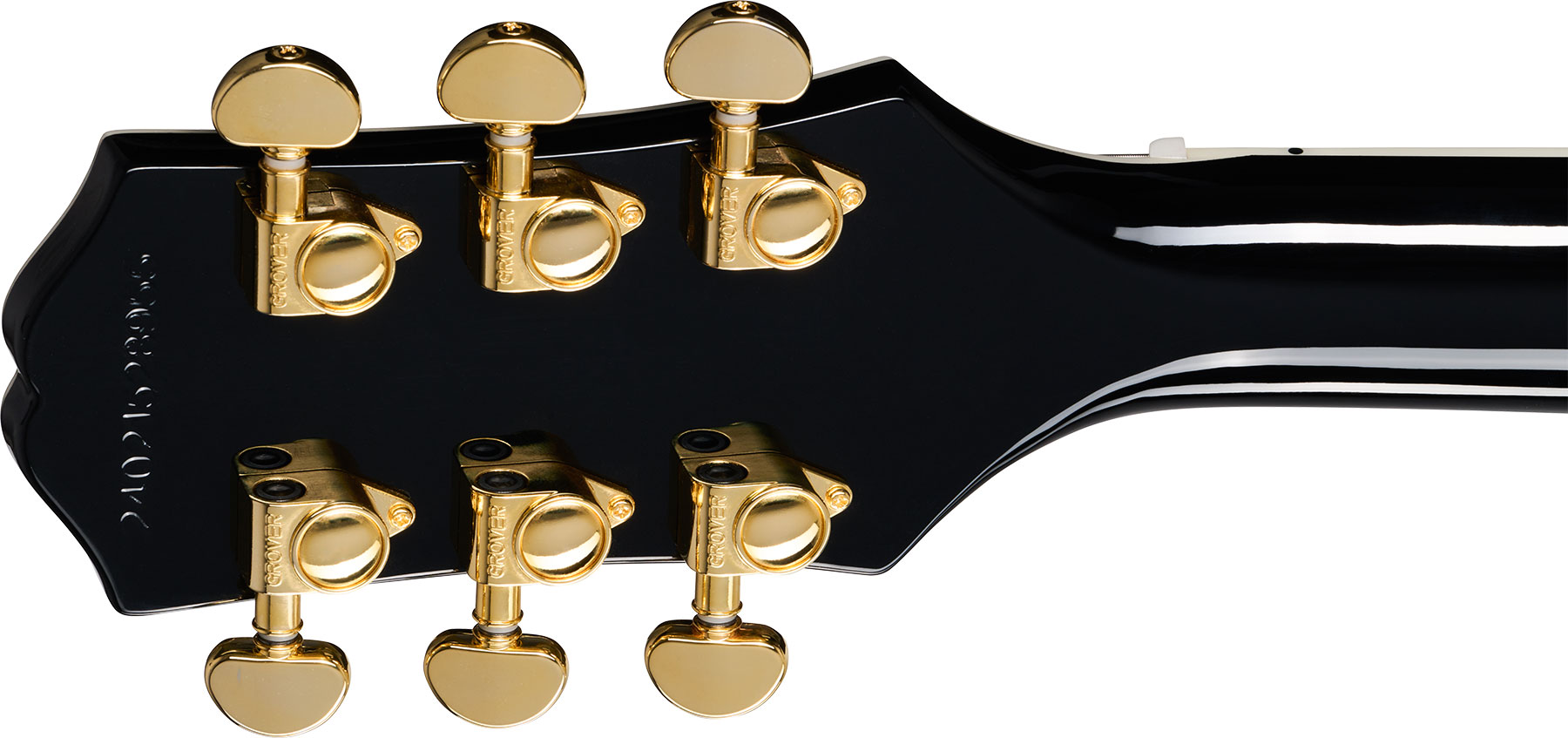 Epiphone Les Paul Custom Lh Insp. By Gibson Original Gaucher 2h Ht Eb - Ebony - Guitarra eléctrica de corte único. - Variation 4