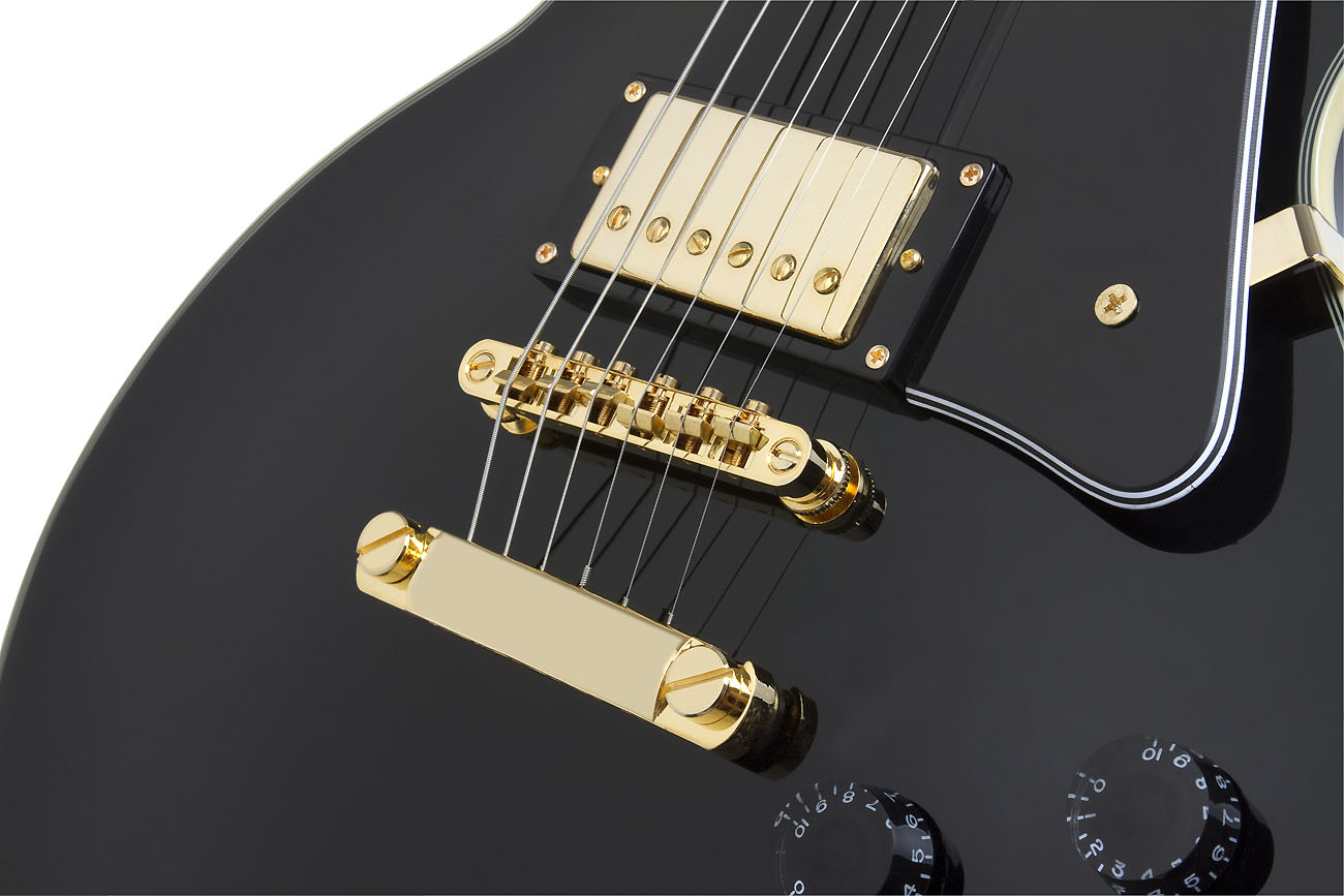 Epiphone Les Paul Custom Pro Gh - Ebony - Guitarra eléctrica de corte único. - Variation 2