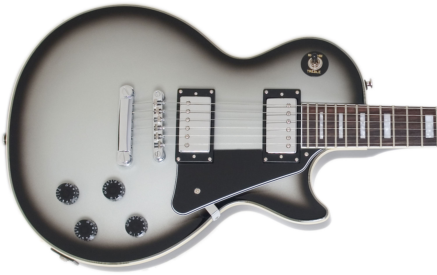 Epiphone Les Paul Custom Pro Ltd 2012 Ch Silverburst - Guitarra eléctrica de corte único. - Variation 2