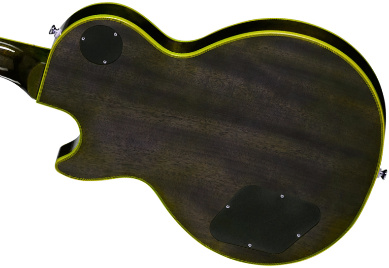 Epiphone Les Paul Custom Widow Ibg 2h Ht Eb - Yellow Burst - Guitarra eléctrica de corte único. - Variation 1