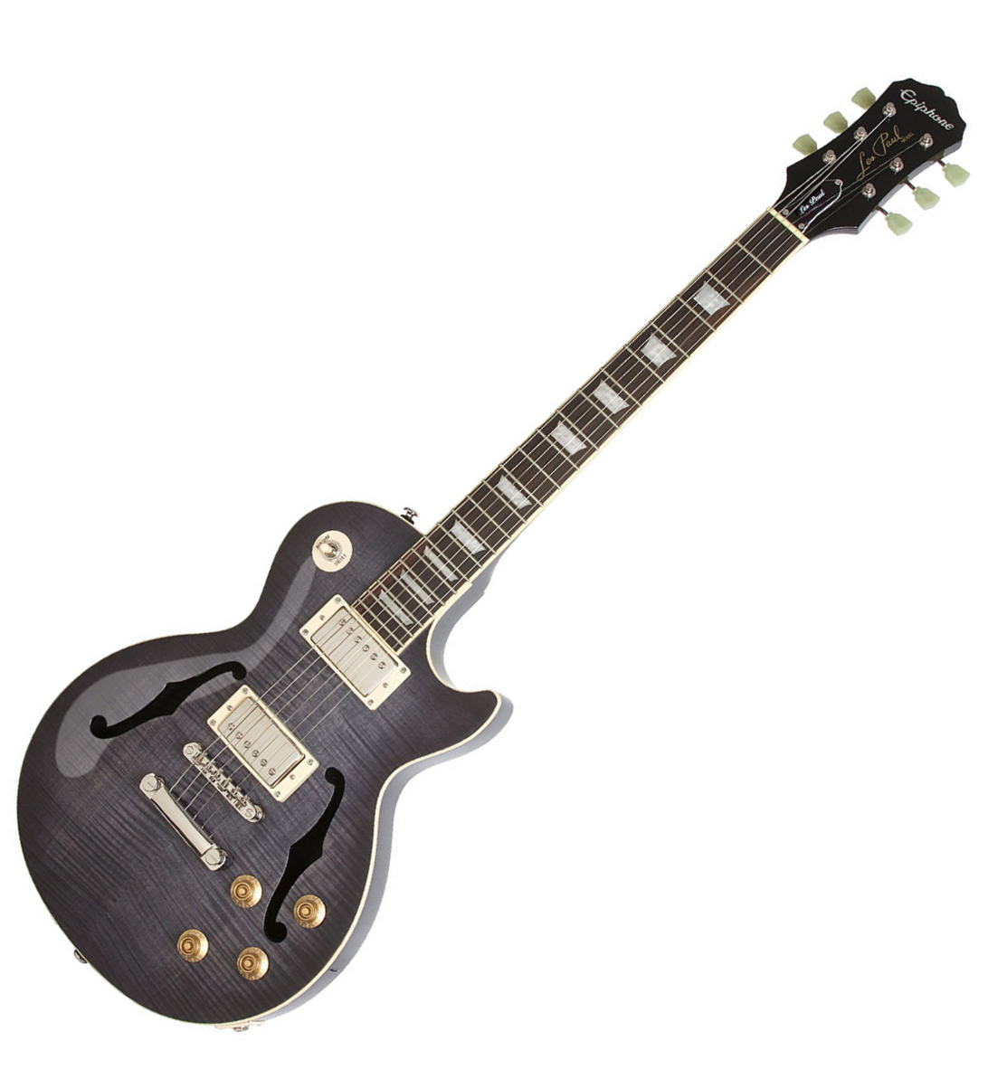 Epiphone Les Paul Es Pro 2016 - Trans Black - Guitarra eléctrica semi caja - Variation 5