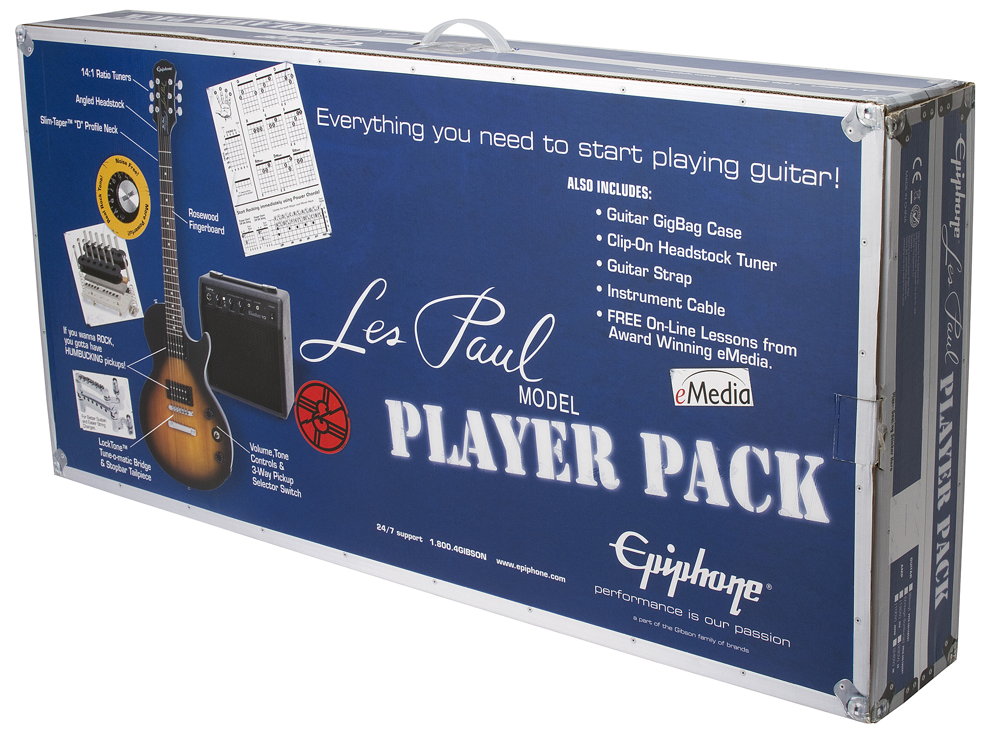 Epiphone Les Paul Player Pack 2h Ht Lau - Vintage Sunburst - Packs guitarra eléctrica - Variation 3