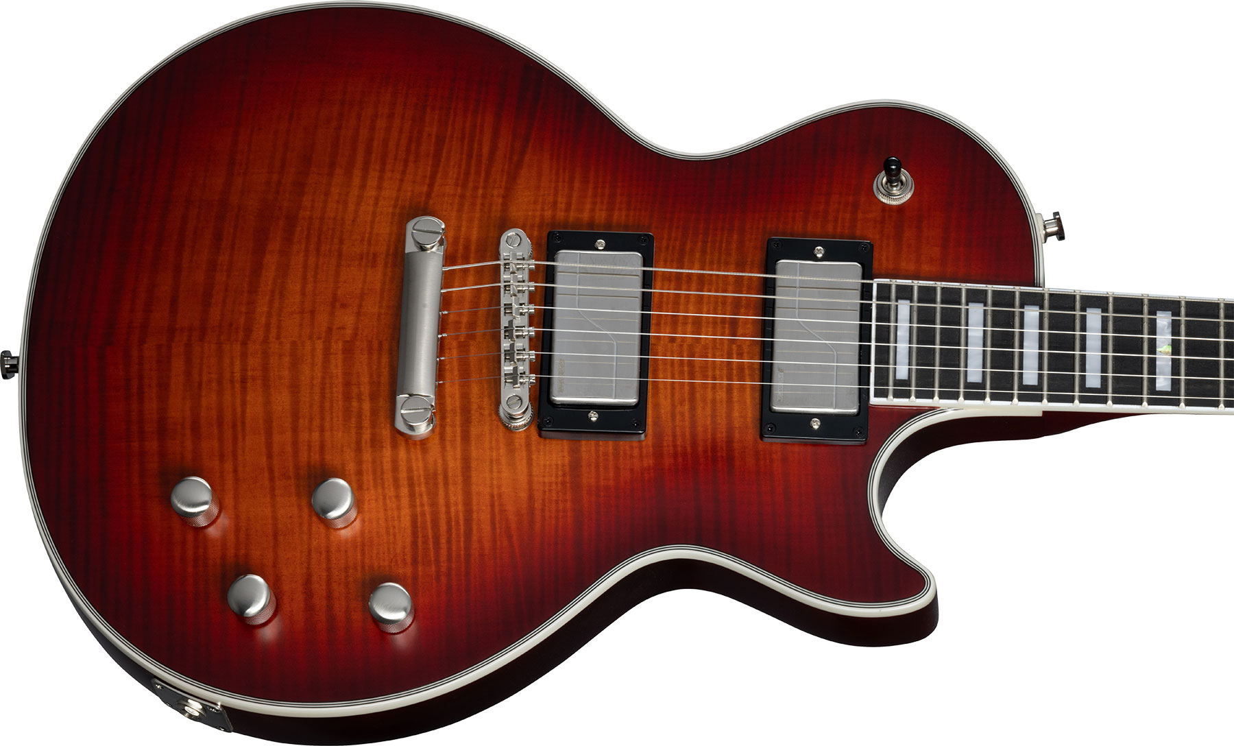 Epiphone Les Paul Prophecy Inspired By / Modern 2h Fishman Fluence Ht Eb - Aged Bengal Tiger Burst - Guitarra eléctrica de corte único. - Variation 3