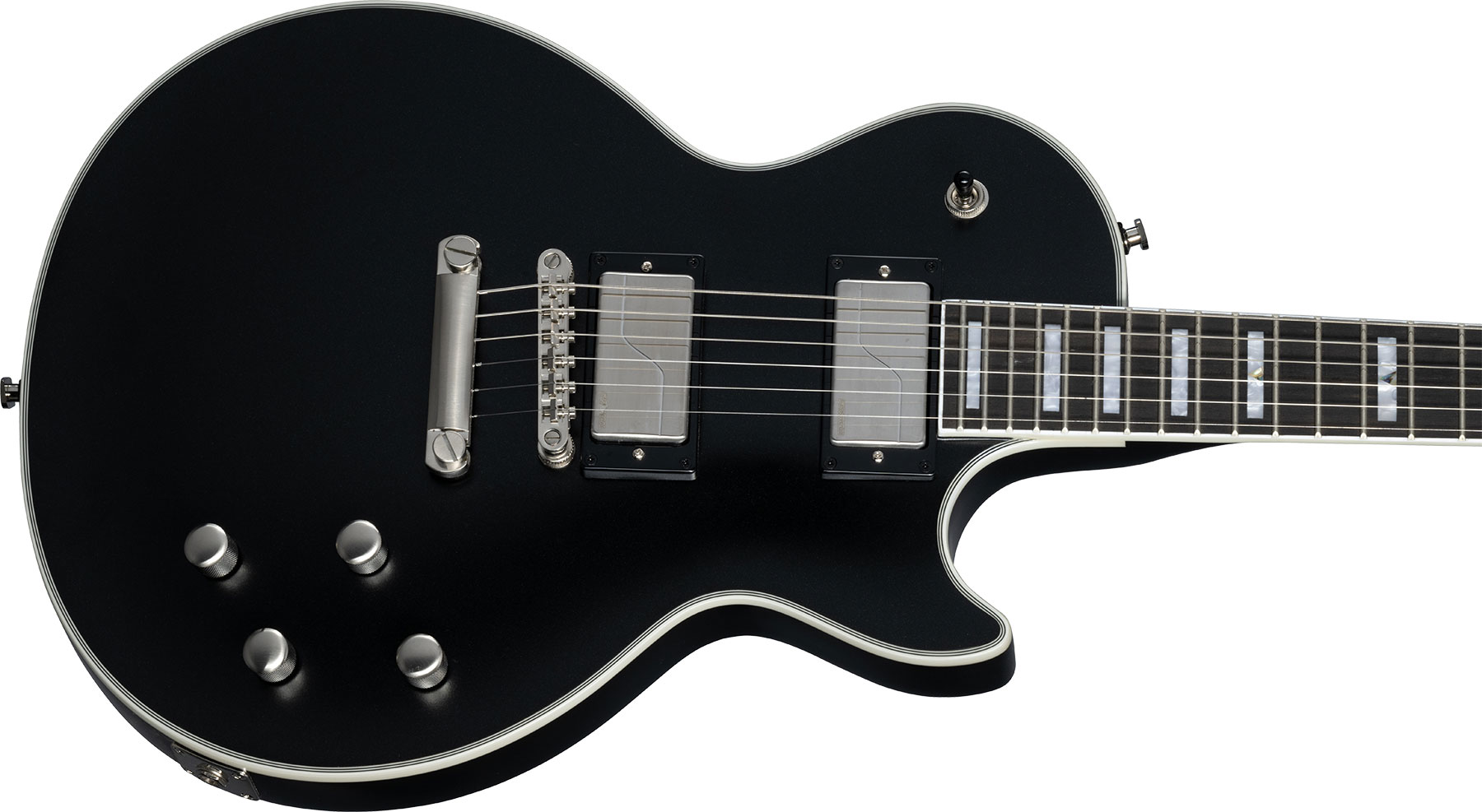 Epiphone Les Paul Prophecy Inspired By / Modern 2h Fishman Fluence Ht Eb - Aged Jet Black Metallic - Guitarra eléctrica de corte único. - Variation 3
