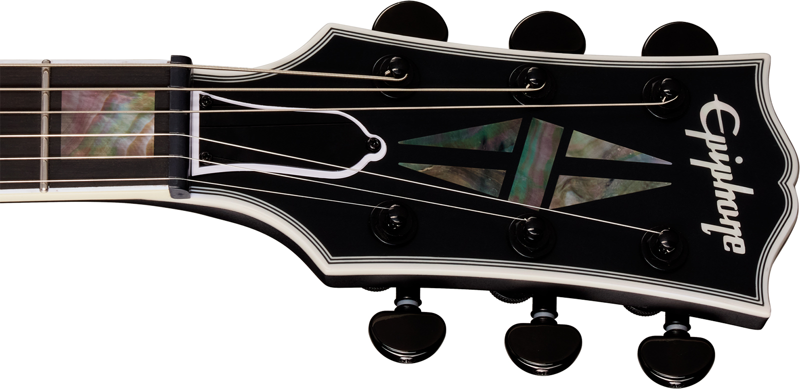 Epiphone Les Paul Prophecy Modern 2h Fishman Fluence Ht Eb - Obsidian Storm Satin - Guitarra eléctrica de corte único. - Variation 4