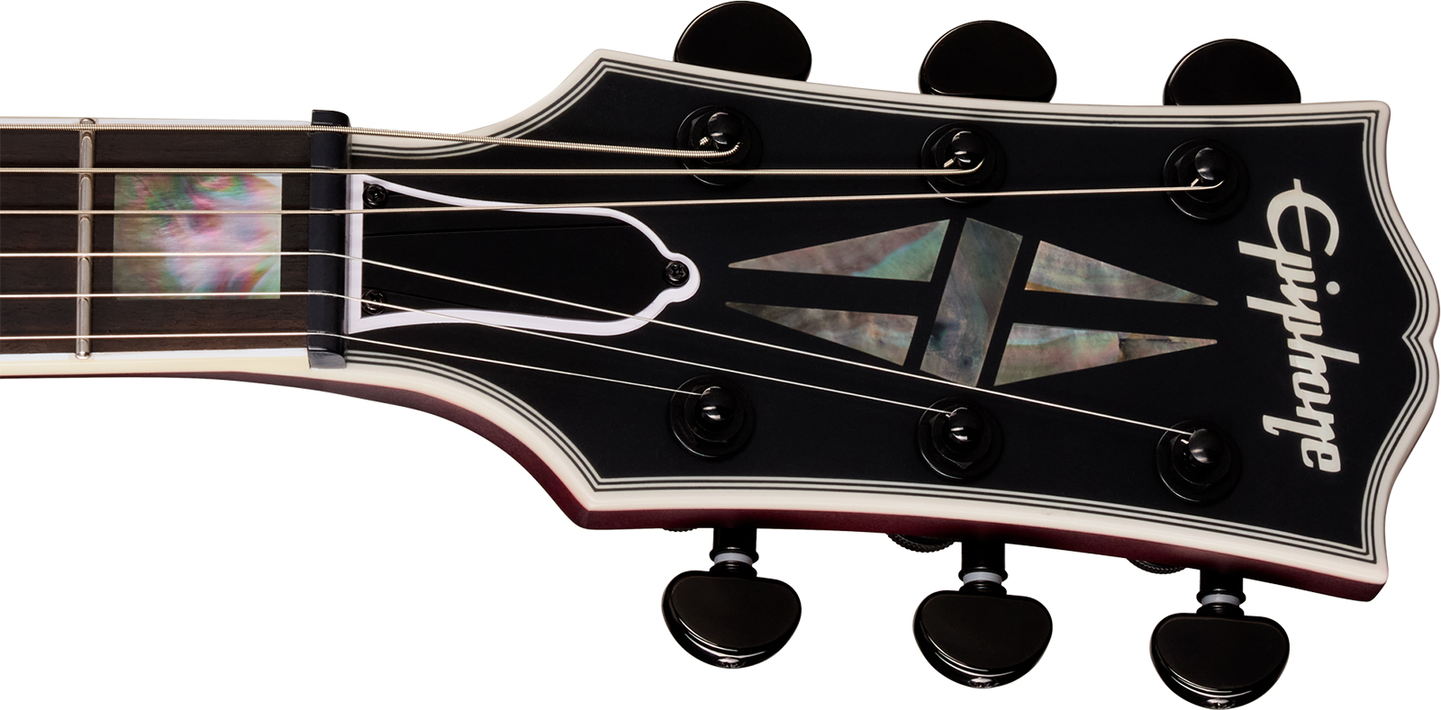 Epiphone Les Paul Prophecy Modern 2h Fishman Fluence Ht Eb - Crimson Fog Satin - Guitarra eléctrica de corte único. - Variation 5