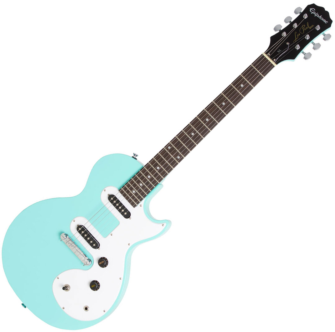 Guitarra eléctrica de cuerpo sólido Epiphone Les Paul SL - turquoise verde