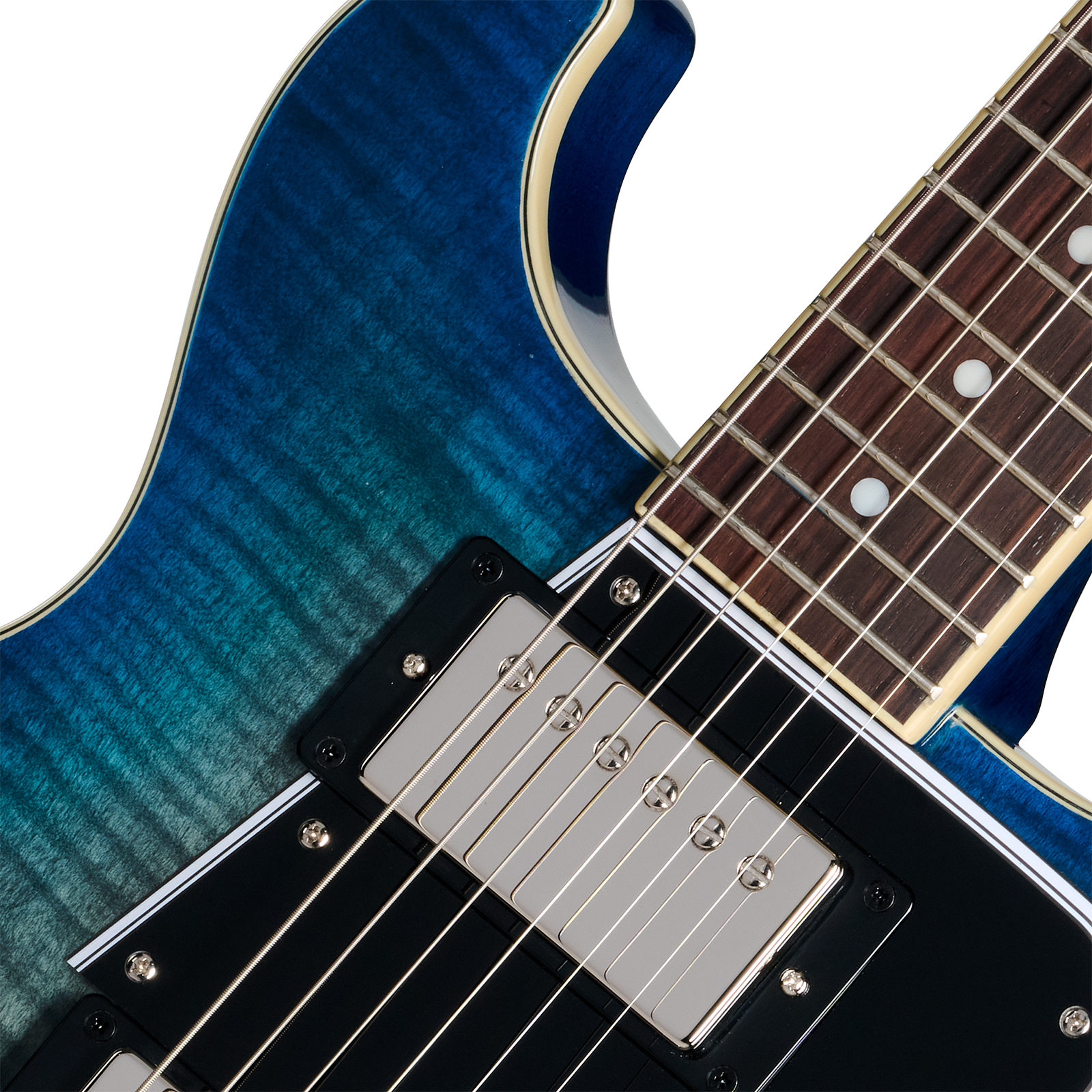 Epiphone Les Paul Special Double Cut Figured Ibg Dc 2h Ht Rw - Ocean Water - Guitarra eléctrica de doble corte - Variation 2