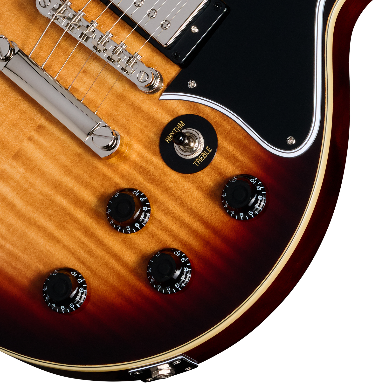 Epiphone Les Paul Special Double Cut Figured Ibg Dc 2s P90 Ht Rw - Bourbon Burst - Guitarra eléctrica de doble corte - Variation 3