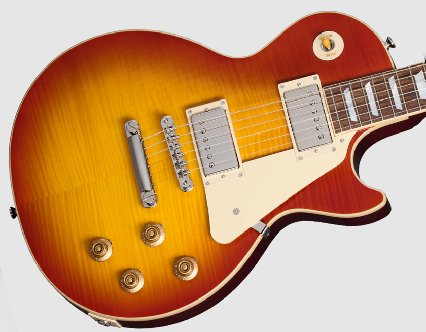 Epiphone Les Paul Standard 1959 Igc 2h Gibson Ht Lau - Washed Cherry Sunburst - Guitarra eléctrica de corte único. - Variation 3