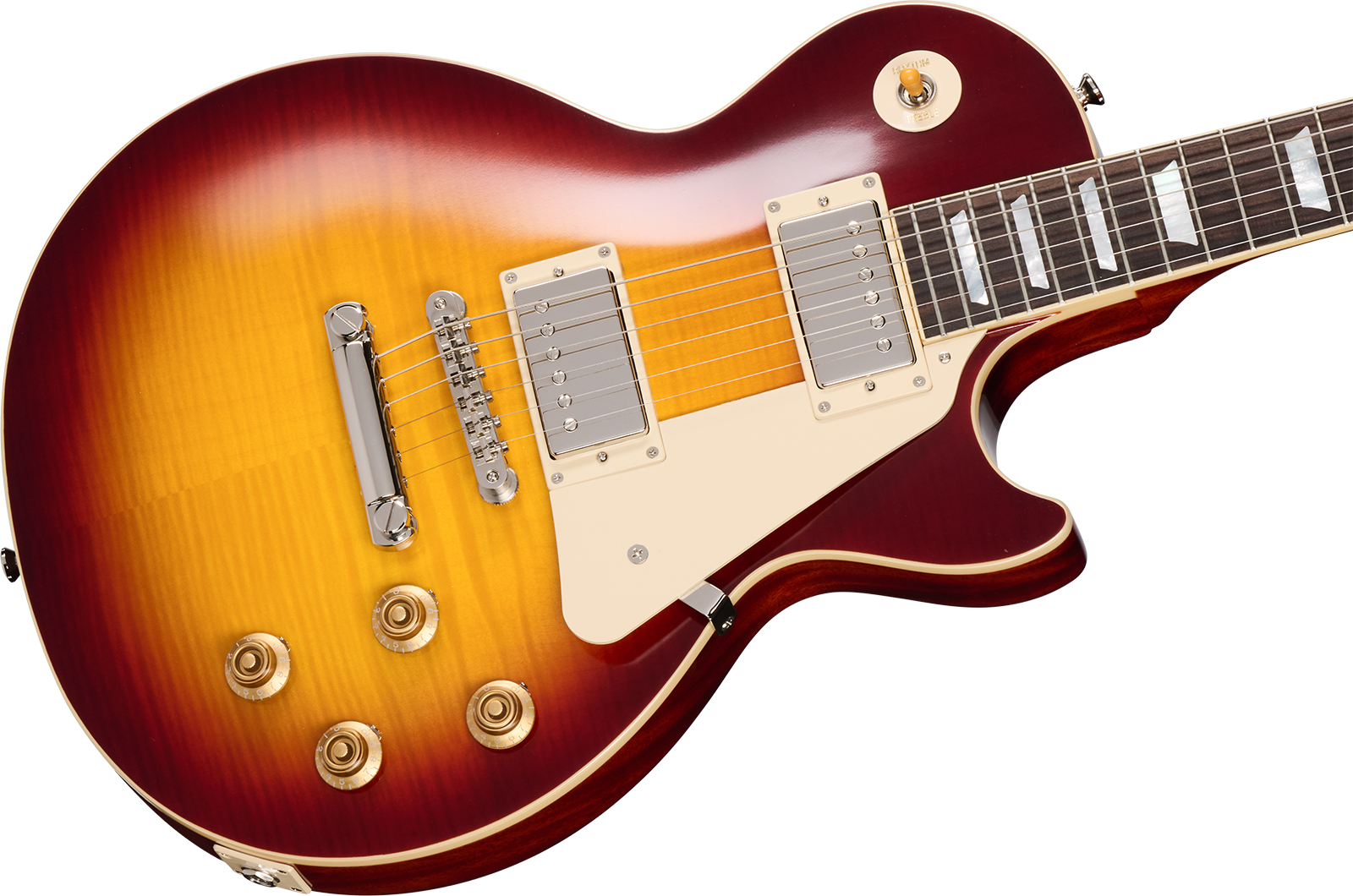 Epiphone Les Paul Standard 1959 Reissue I.b.g.c  2h Gibson Ht Rw - Deep Cherry Sunburst - Guitarra eléctrica de corte único. - Variation 3