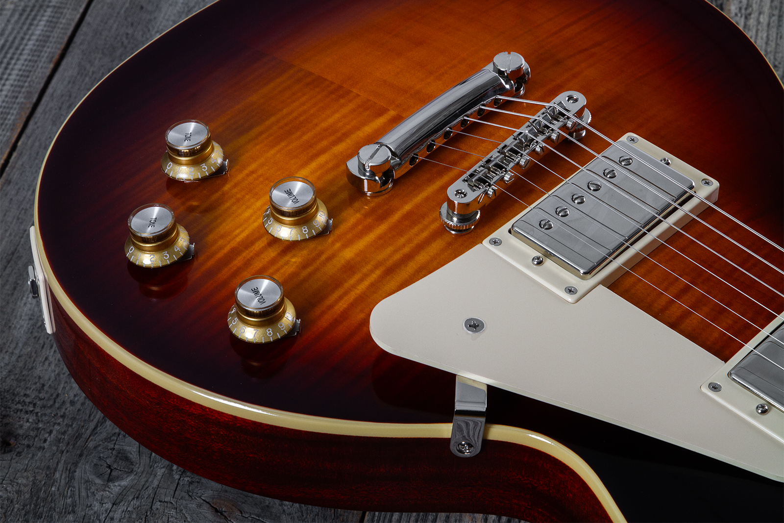 Epiphone Les Paul Standard 1960 Reissue Igc 2h Gibson Ht Rw - Washed Burgundy - Guitarra eléctrica de corte único. - Variation 3