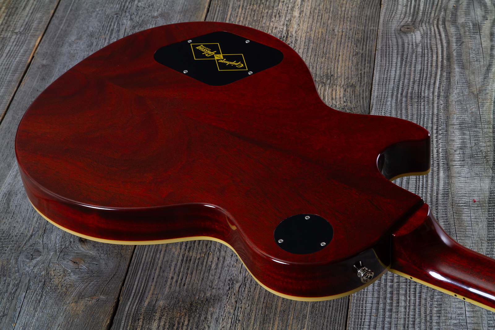 Epiphone Les Paul Standard 1960 Reissue Igc 2h Gibson Ht Rw - Washed Burgundy - Guitarra eléctrica de corte único. - Variation 7