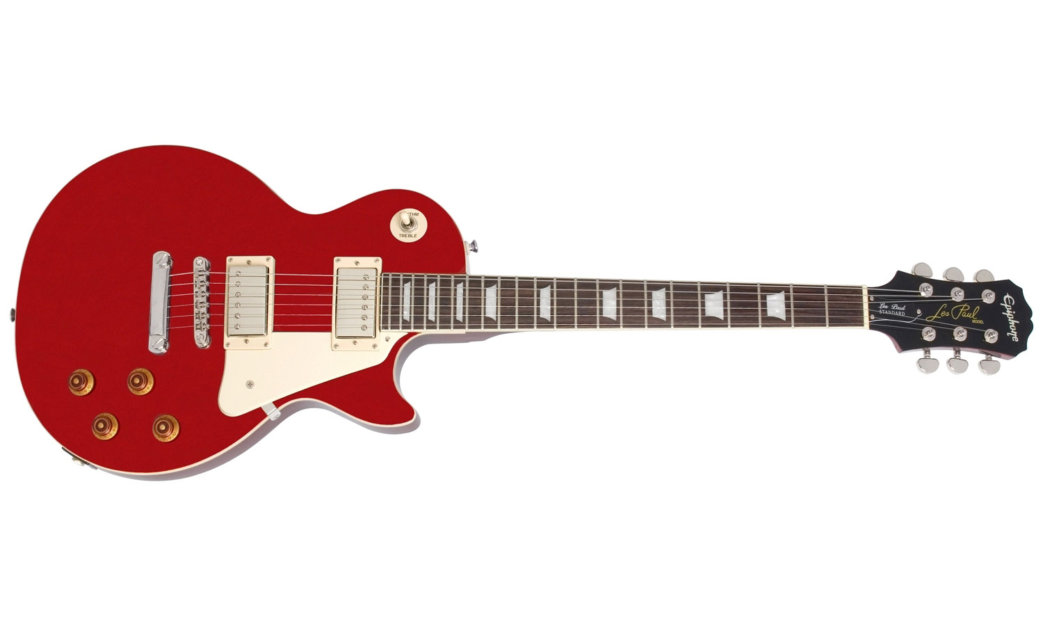 Epiphone Les Paul Standard Ch - Cardinal Red - Guitarra eléctrica de corte único. - Variation 1