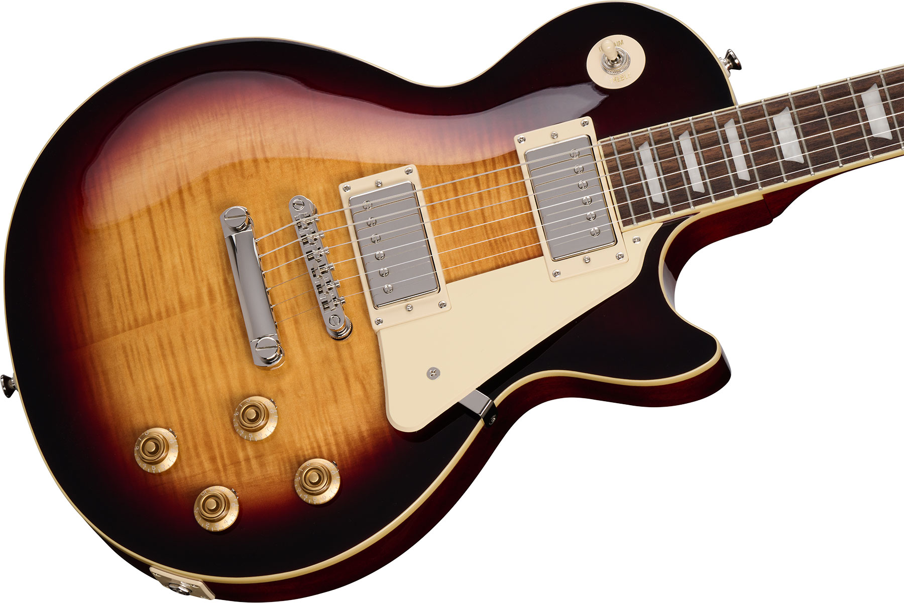 Epiphone Les Paul Standard 50s Figured Insp. By Gibson 2h Ht Lau - Bourbon Burst - Guitarra eléctrica de corte único. - Variation 3